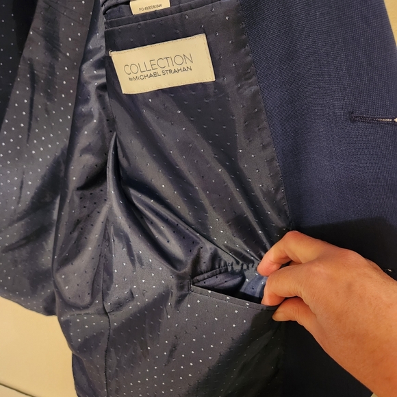 COLLECTION BY MICHAEL STRAHAN NAVY 46R SPORTS COAT 2 BUTTON - Picture 7 of 7